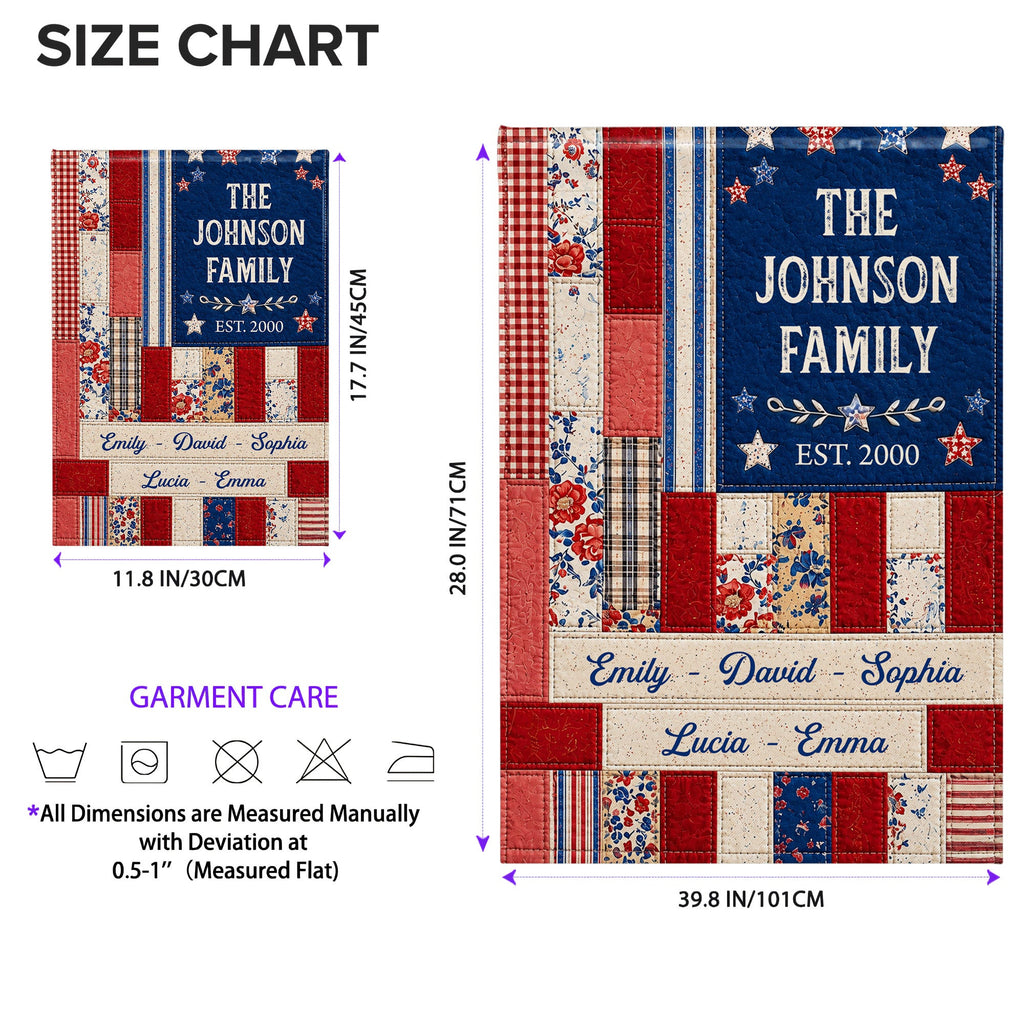 Personalized Double-Sided Garden Flag Custom Family Name 4th of July Gift Garden Flag GradoCreations