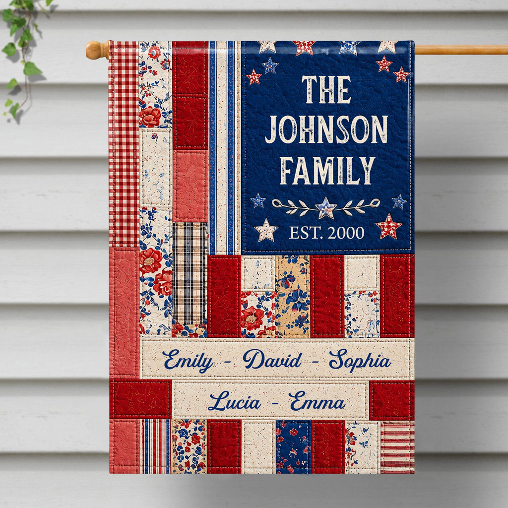 Personalized Double-Sided Garden Flag Custom Family Name 4th of July Gift Garden Flag GradoCreations