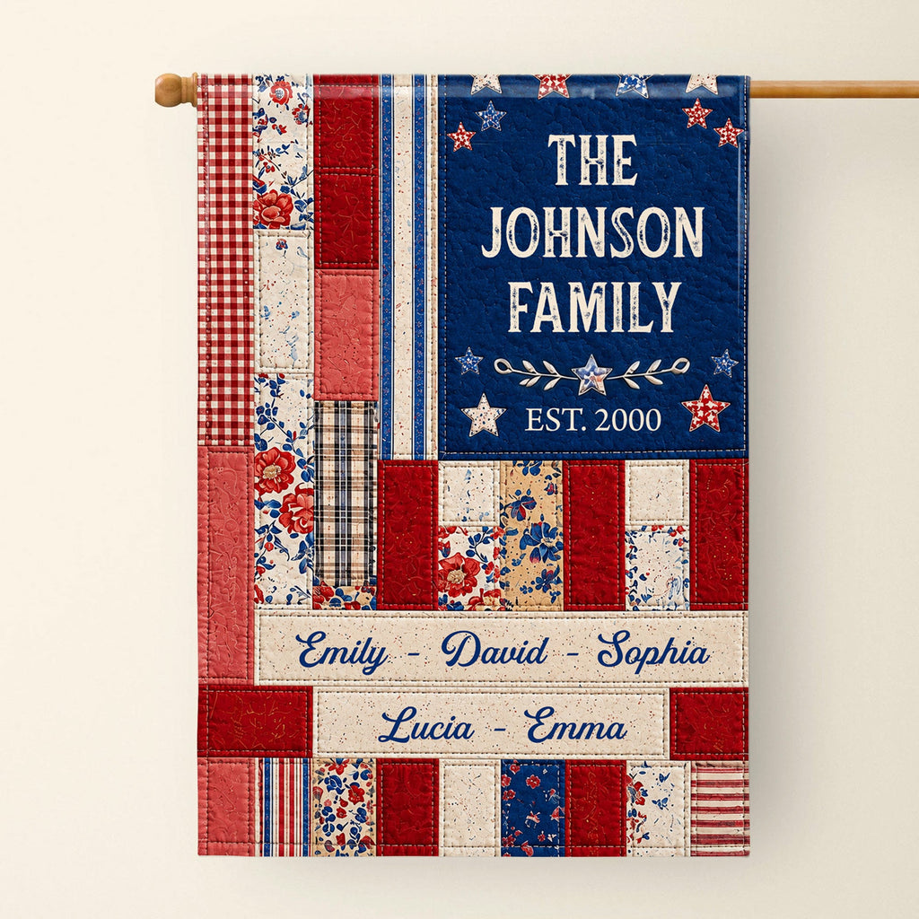Personalized Double-Sided Garden Flag Custom Family Name 4th of July Gift Garden Flag GradoCreations