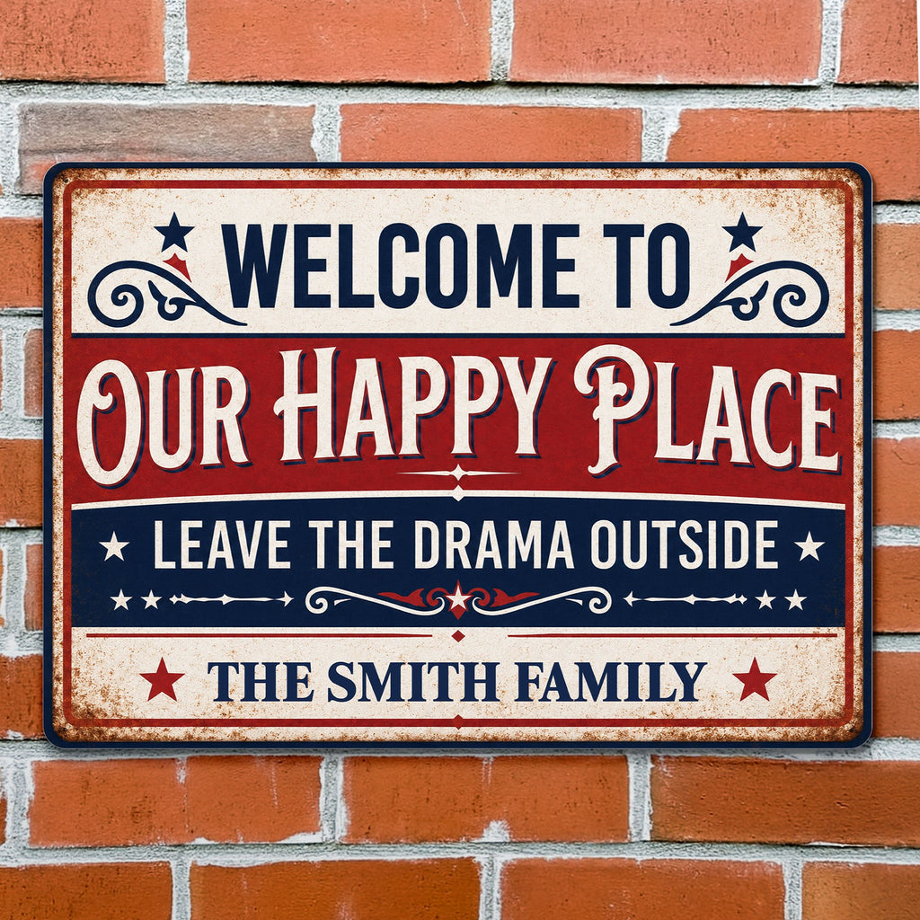 Personalized Metal Sign Custom Family Name Home Decor Gift Metal Sign GradoCreations