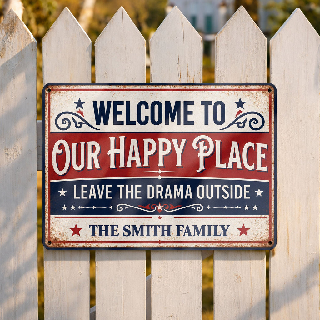 Personalized Metal Sign Custom Family Name Home Decor Gift Metal Sign GradoCreations