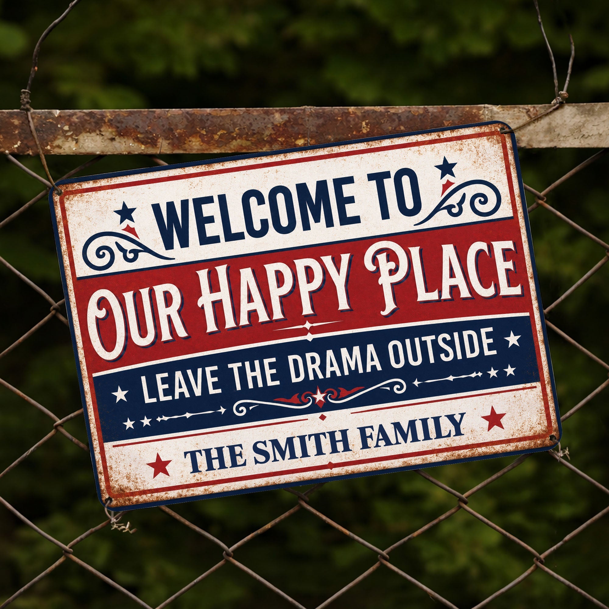 Personalized Metal Sign Custom Family Name Home Decor Gift Metal Sign GradoCreations