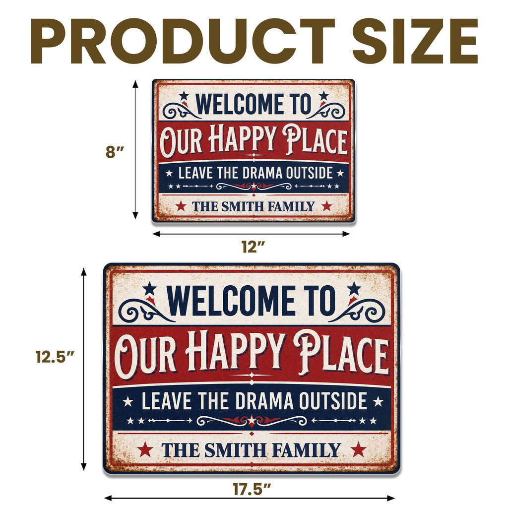 Personalized Metal Sign Custom Family Name Home Decor Gift Metal Sign GradoCreations