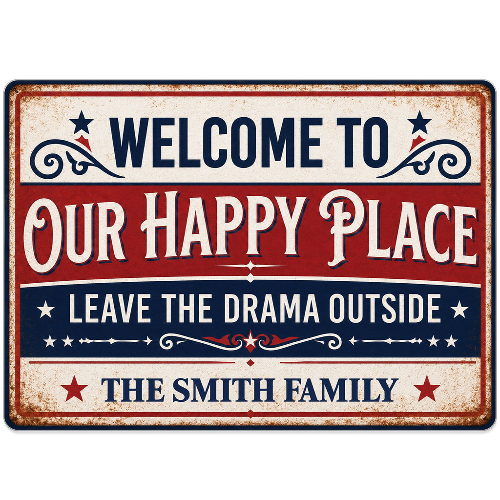 Personalized Metal Sign Custom Family Name Home Decor Gift Metal Sign GradoCreations