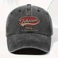 Personalized Washed Denim Cap Custom Family Name Gift Washed Denim Cap GradoCreations