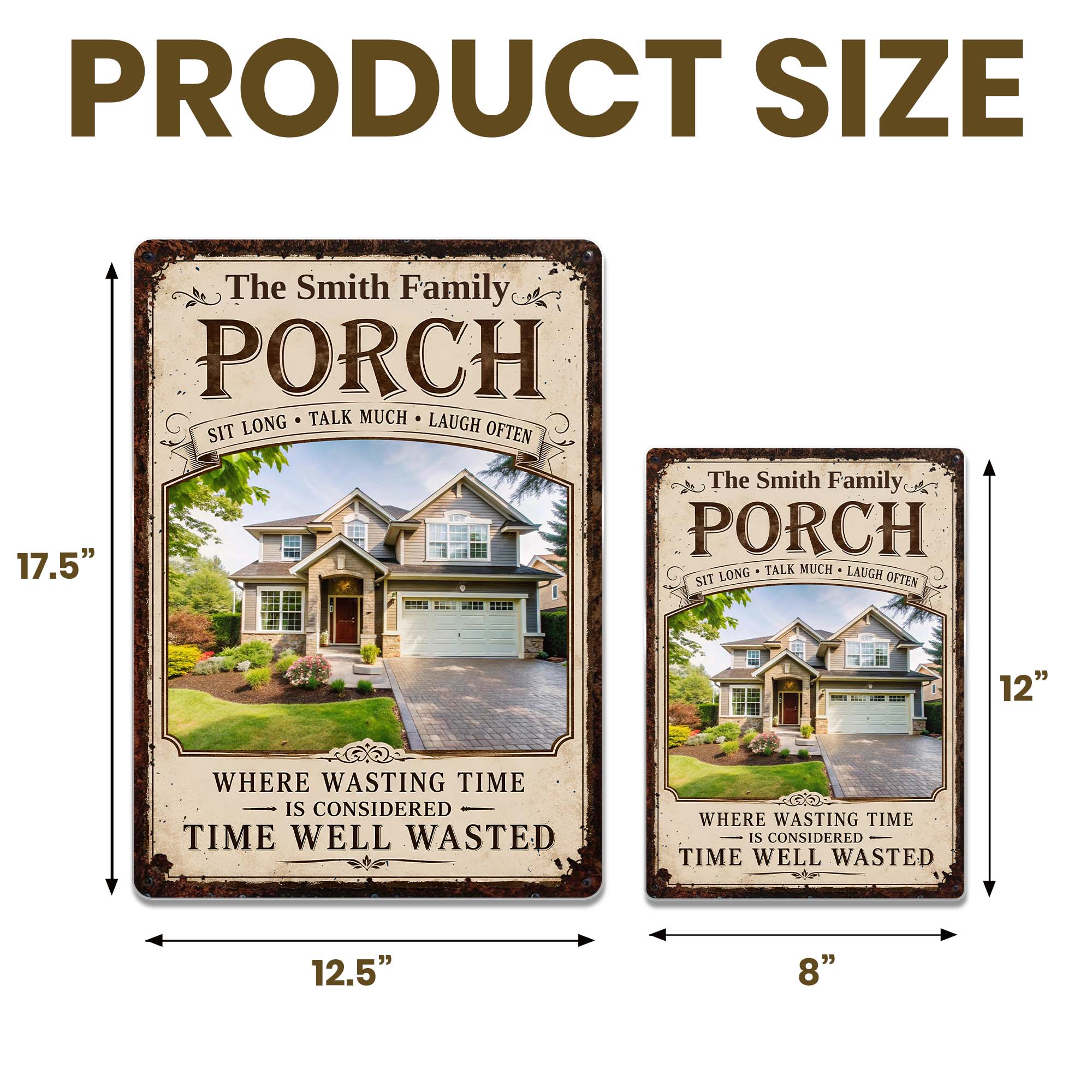 Personalized Metal Sign Custom Family Decor Gift for Home