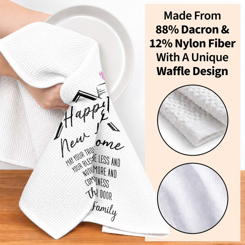 Personalized Kitchen Towel Custom Family Name Gift for New Home
