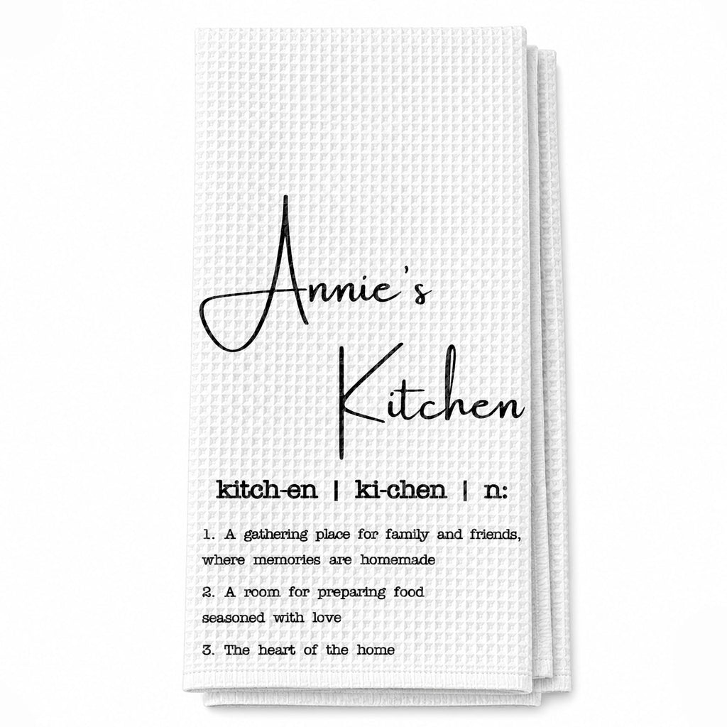 Personalized Kitchen Towel Custom Family Name Gift for Cooking