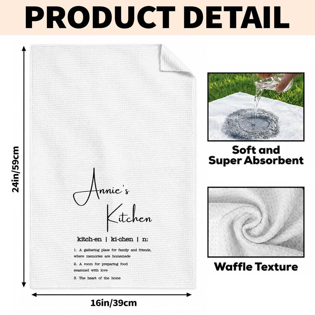 Personalized Kitchen Towel Custom Family Name Gift for Cooking