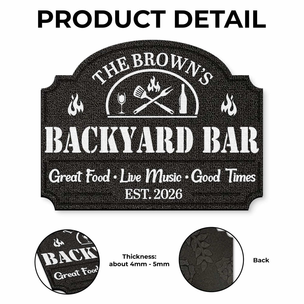 Personalized Custom-Shaped Doormat BBQ Gift for Dad Family