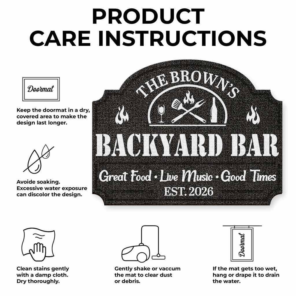Personalized Custom-Shaped Doormat BBQ Gift for Dad Family