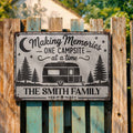 Personalized Metal Sign for Camping Lovers Custom Family Gift