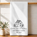 Personalized Family Kitchen Towel Custom Year Home Sweet Home Gift Kitchen Towel GradoCreations