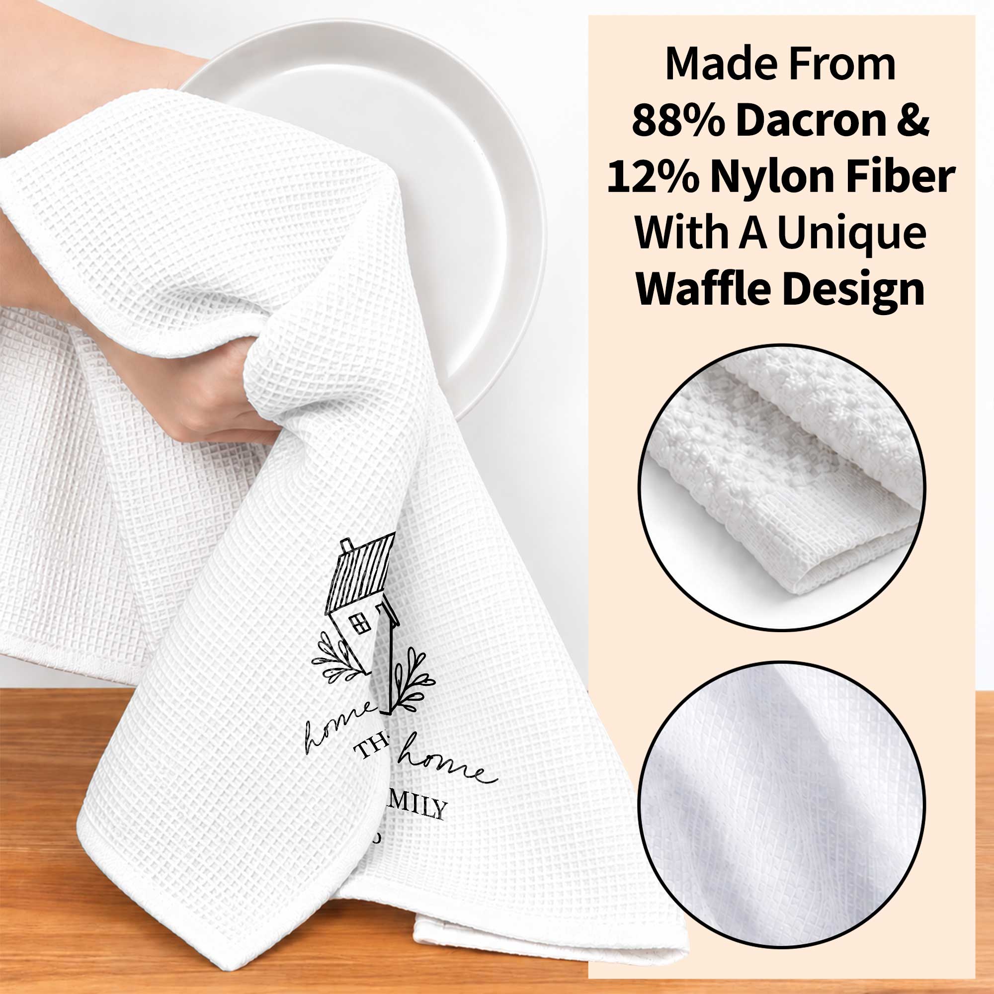 Personalized Family Kitchen Towel Custom Year Home Sweet Home Gift Kitchen Towel GradoCreations