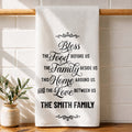 Personalized Family Name Kitchen Towel Blessing Gift Kitchen Towel GradoCreations