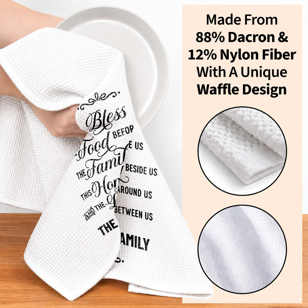 Personalized Family Name Kitchen Towel Blessing Gift Kitchen Towel GradoCreations