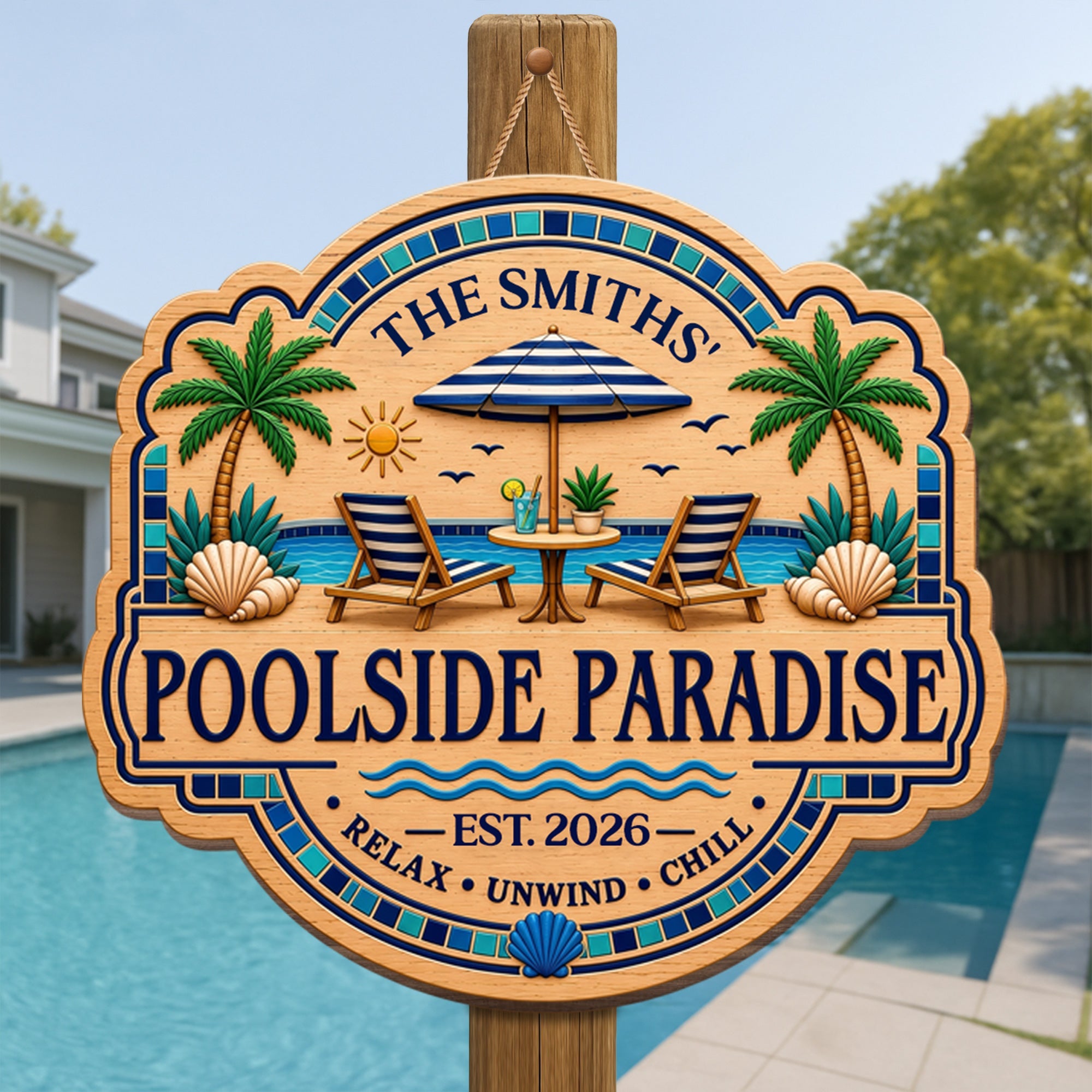 Personalized Custom Wood Sign for Beach Lovers - Family Gift Wood Sign GradoCreations