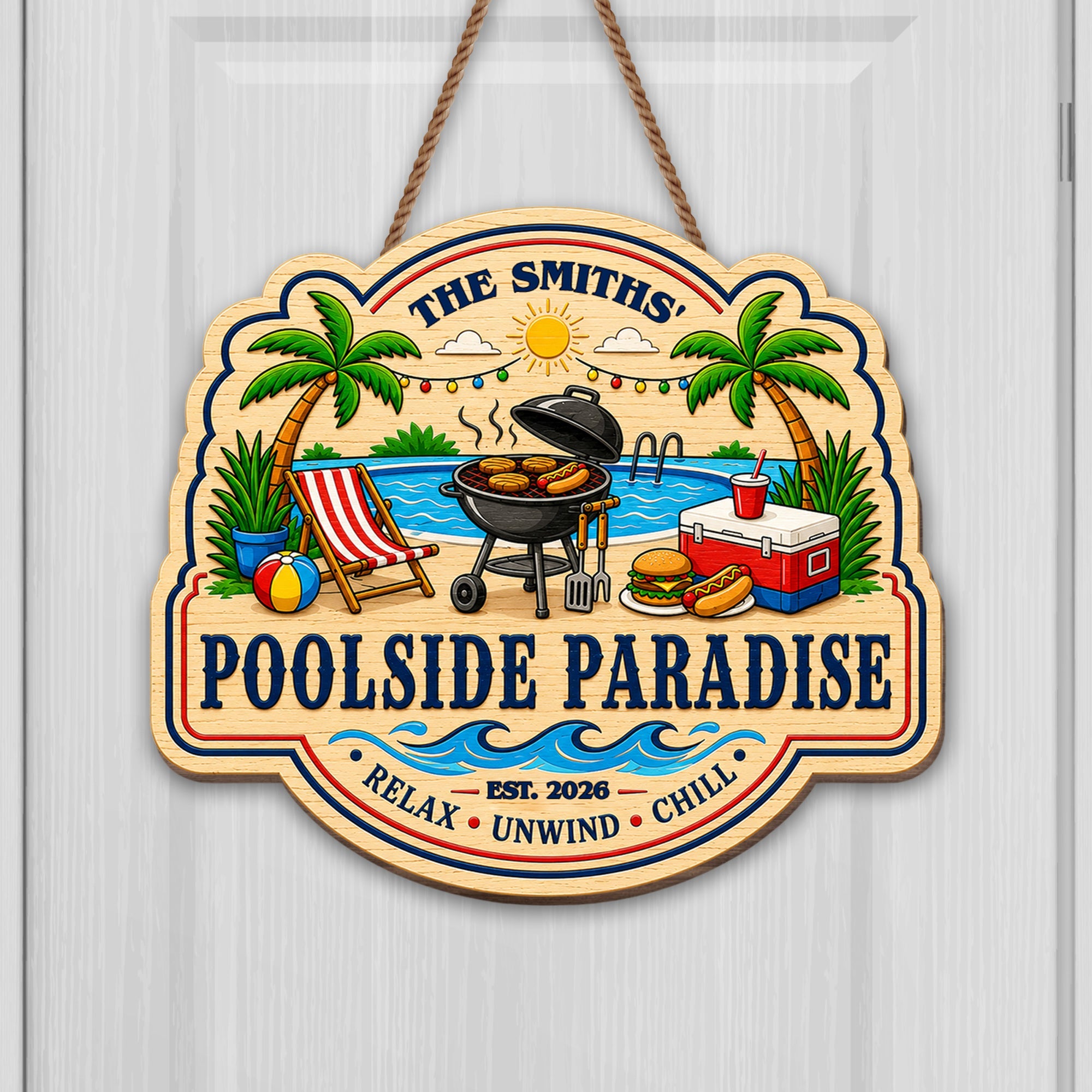 Personalized Custom Shaped Wood Sign for Beach Lovers Gift Wood Sign GradoCreations