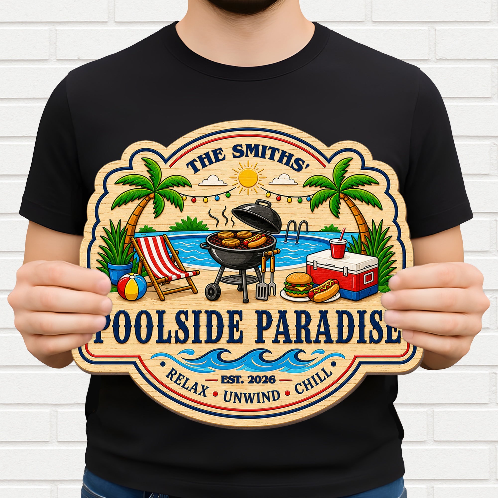 Personalized Custom Shaped Wood Sign for Beach Lovers Gift Wood Sign GradoCreations