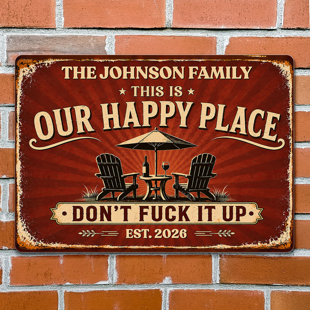 Personalized Metal Sign Custom Name Gift for Couples Family Metal Sign GradoCreations
