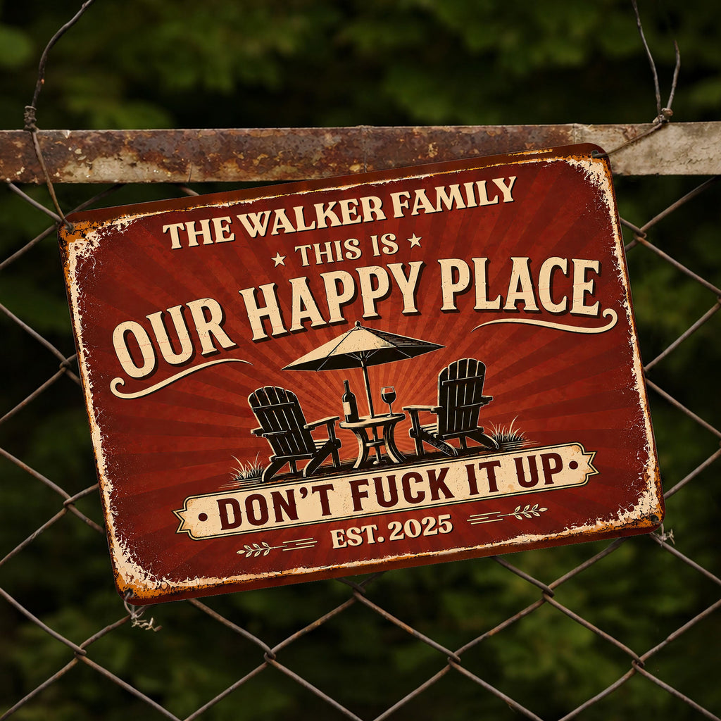 Personalized Metal Sign Custom Name Gift for Couples Family Metal Sign GradoCreations
