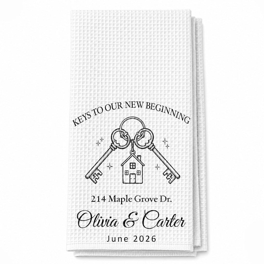Custom Photo Kitchen Towel Key Chain Gift for Couples Kitchen Towel GradoCreations