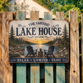 Personalized Lake House Metal Sign Custom Name Gift Metal Sign GradoCreations