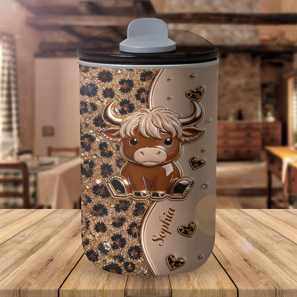 Personalized 10oz Highland Cow Tumbler Custom Gift for Daughter