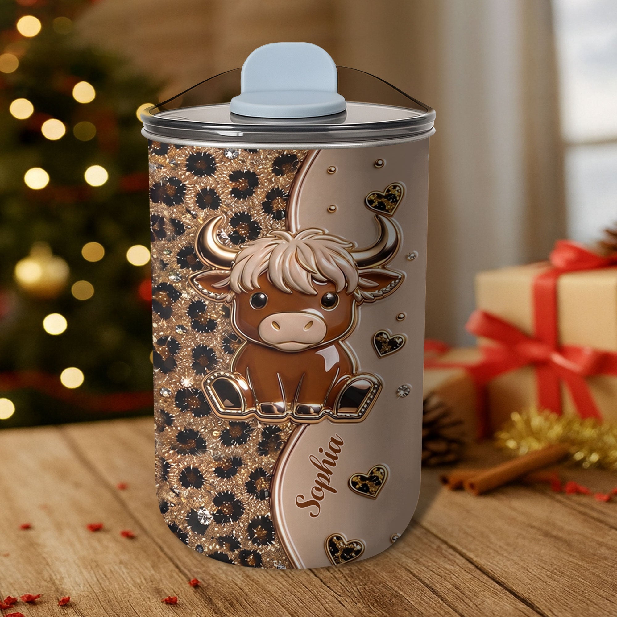 Personalized 10oz Highland Cow Tumbler Custom Gift for Daughter