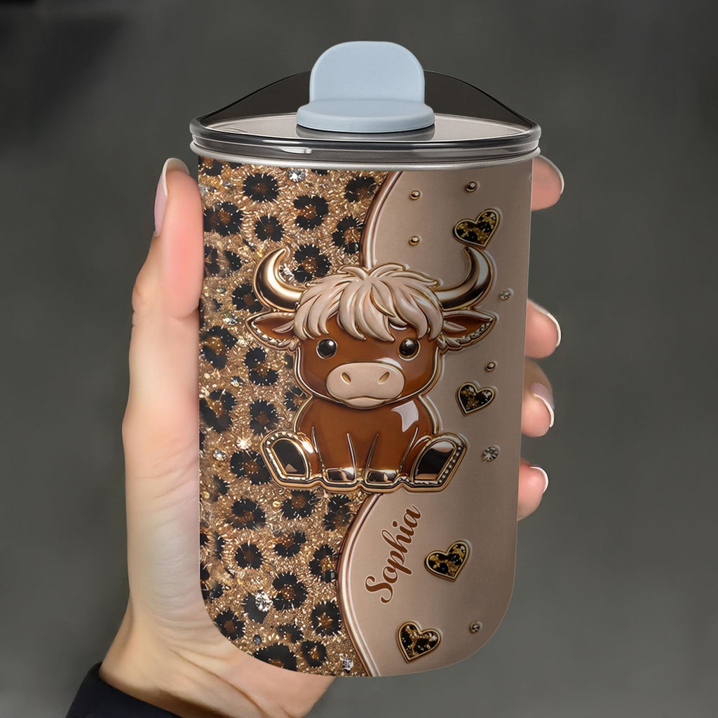 Personalized 10oz Highland Cow Tumbler Custom Gift for Daughter
