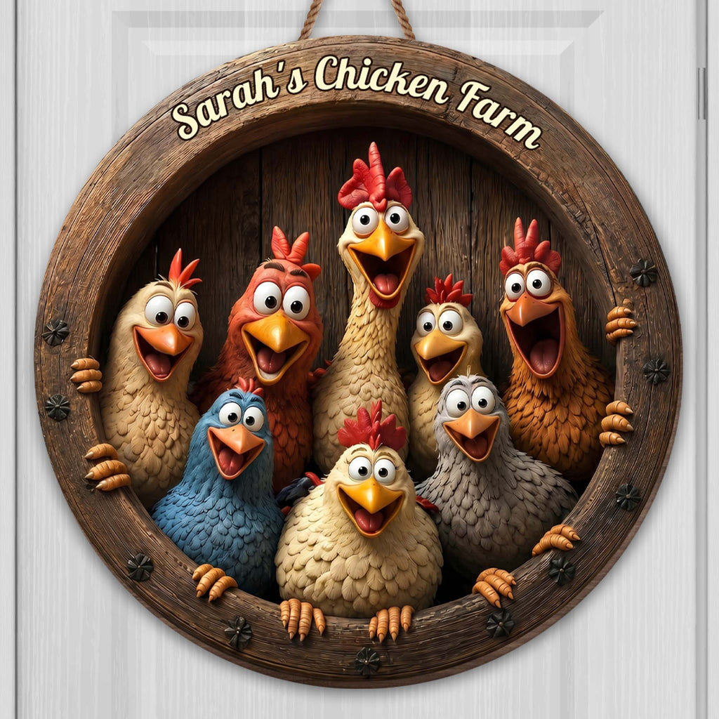 Personalized Custom Shaped Wood Sign for Chicken Lovers Gift Wood Sign GradoCreations