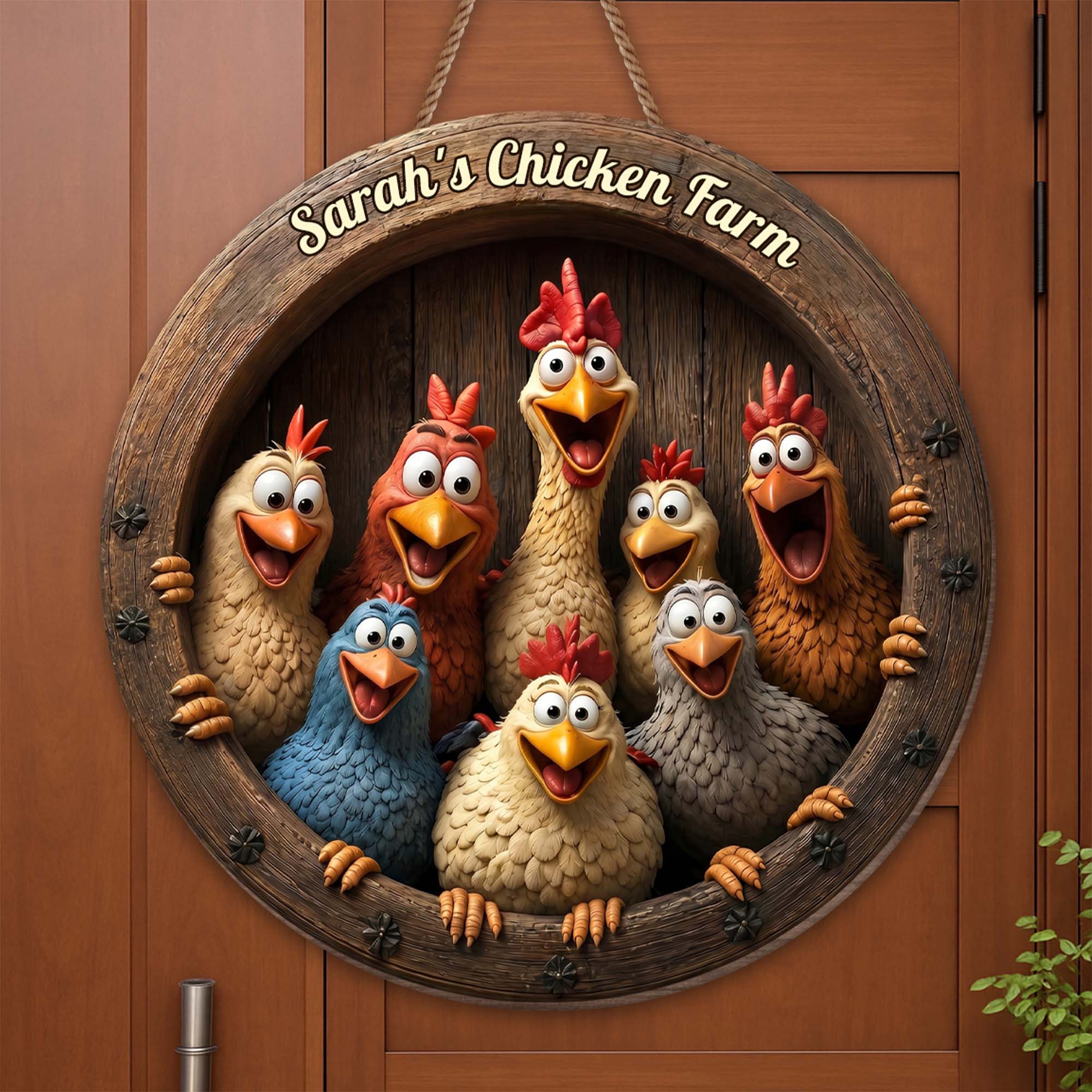 Personalized Custom Shaped Wood Sign for Chicken Lovers Gift Wood Sign GradoCreations