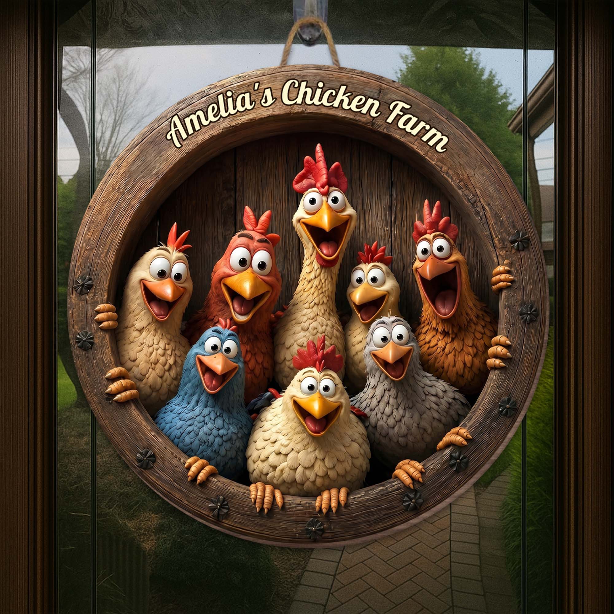 Personalized Custom Shaped Wood Sign for Chicken Lovers Gift Wood Sign GradoCreations