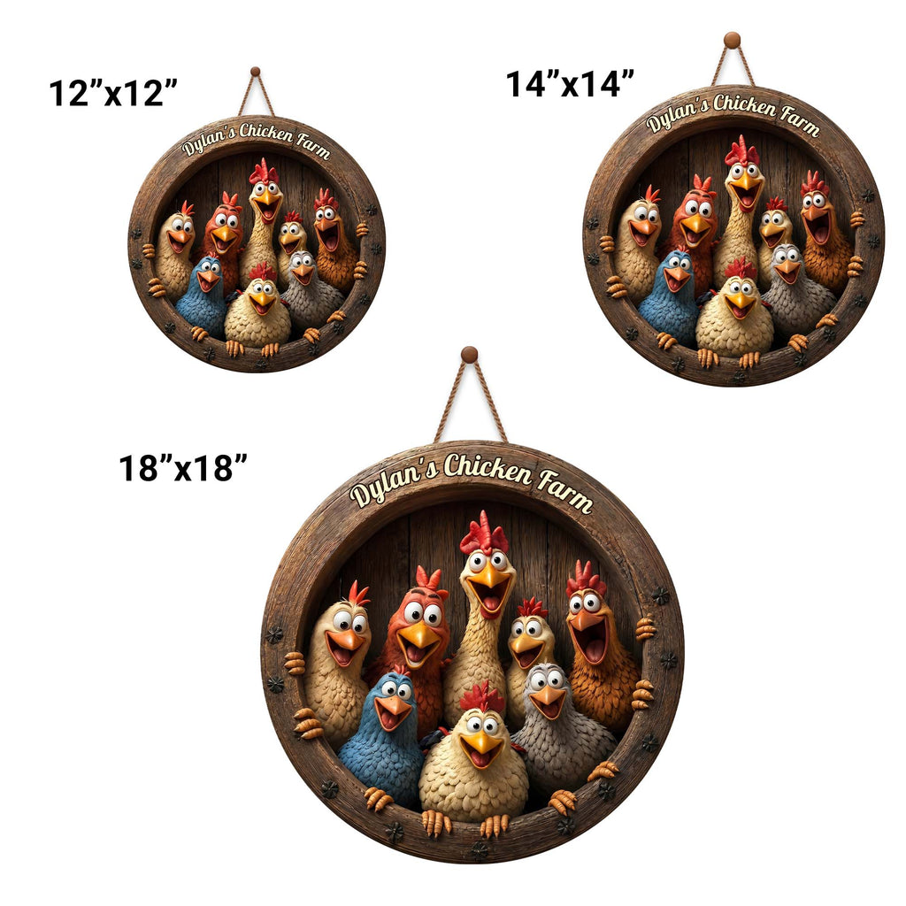 Personalized Custom Shaped Wood Sign for Chicken Lovers Gift Wood Sign GradoCreations
