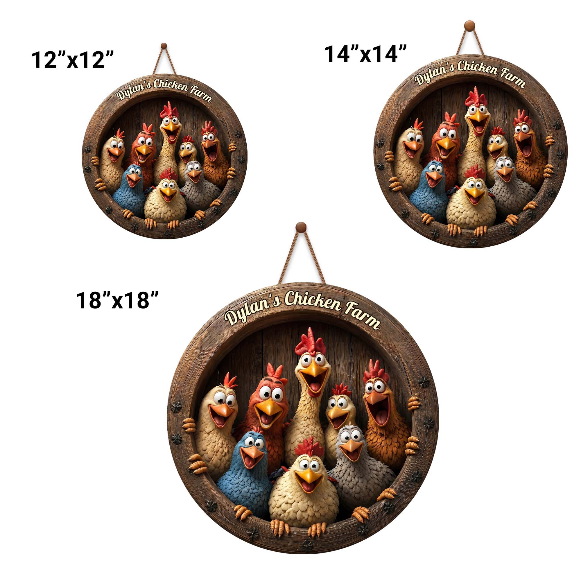 Personalized Custom Shaped Wood Sign for Chicken Lovers Gift Wood Sign GradoCreations