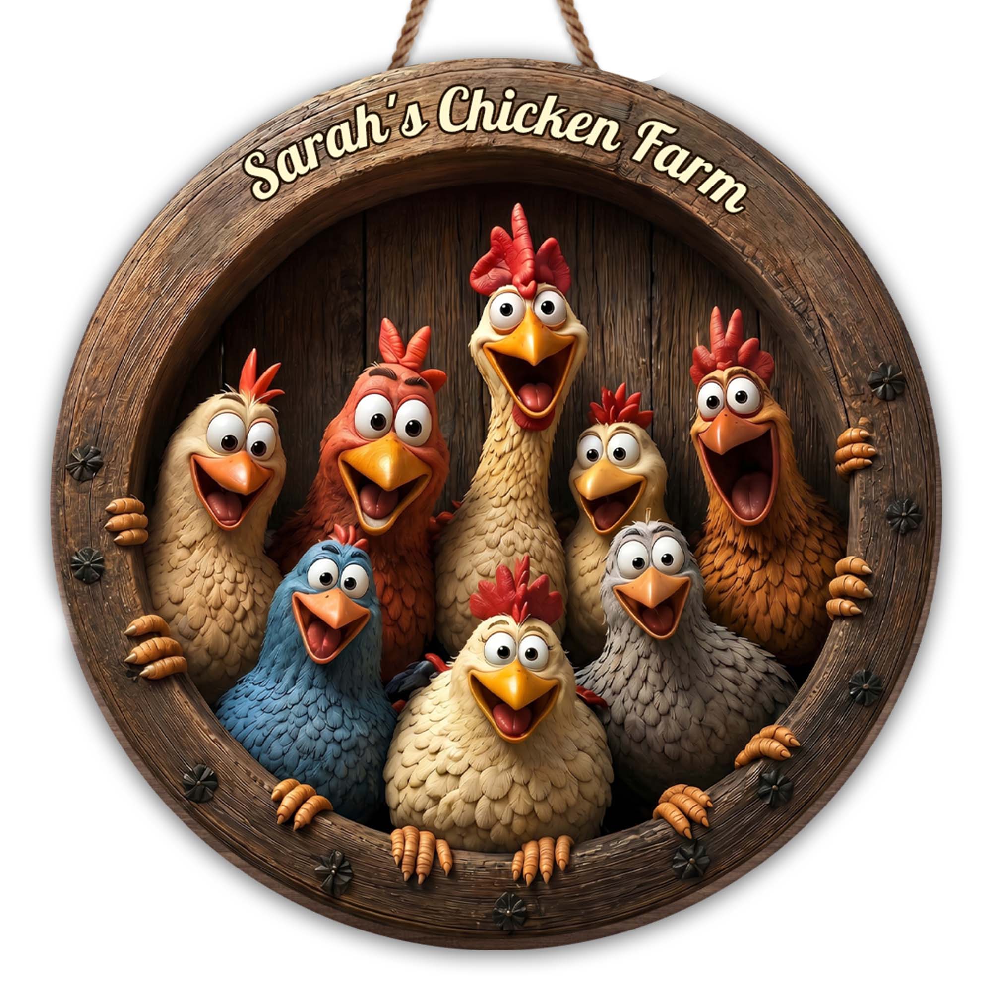 Personalized Custom Shaped Wood Sign for Chicken Lovers Gift Wood Sign GradoCreations