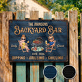 Personalized Metal Sign for Couples Backyard Grill Custom Name Metal Sign GradoCreations