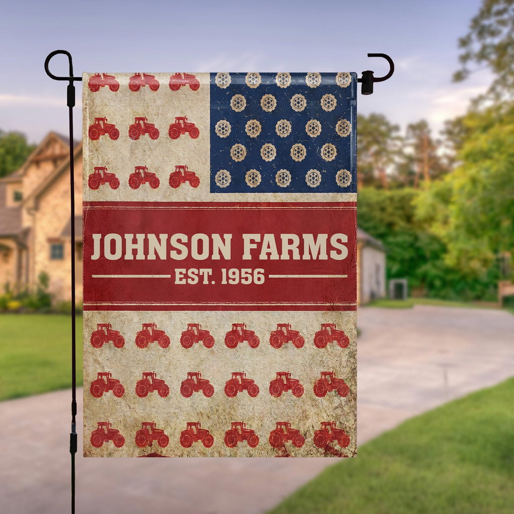 Personalized Double-Sided Garden Flag Custom Name for Farm Lovers Garden Flag GradoCreations