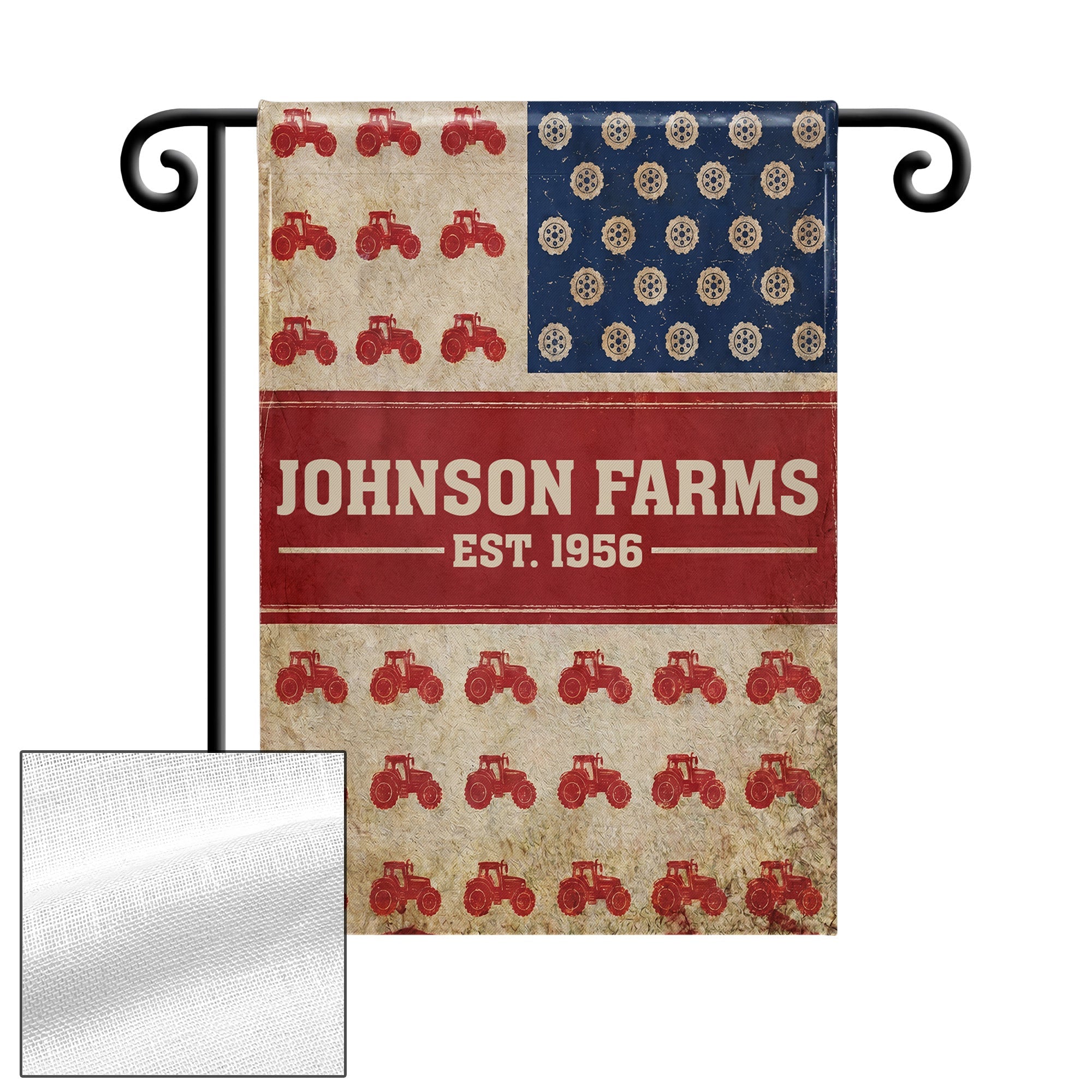 Personalized Double-Sided Garden Flag Custom Name for Farm Lovers Garden Flag GradoCreations