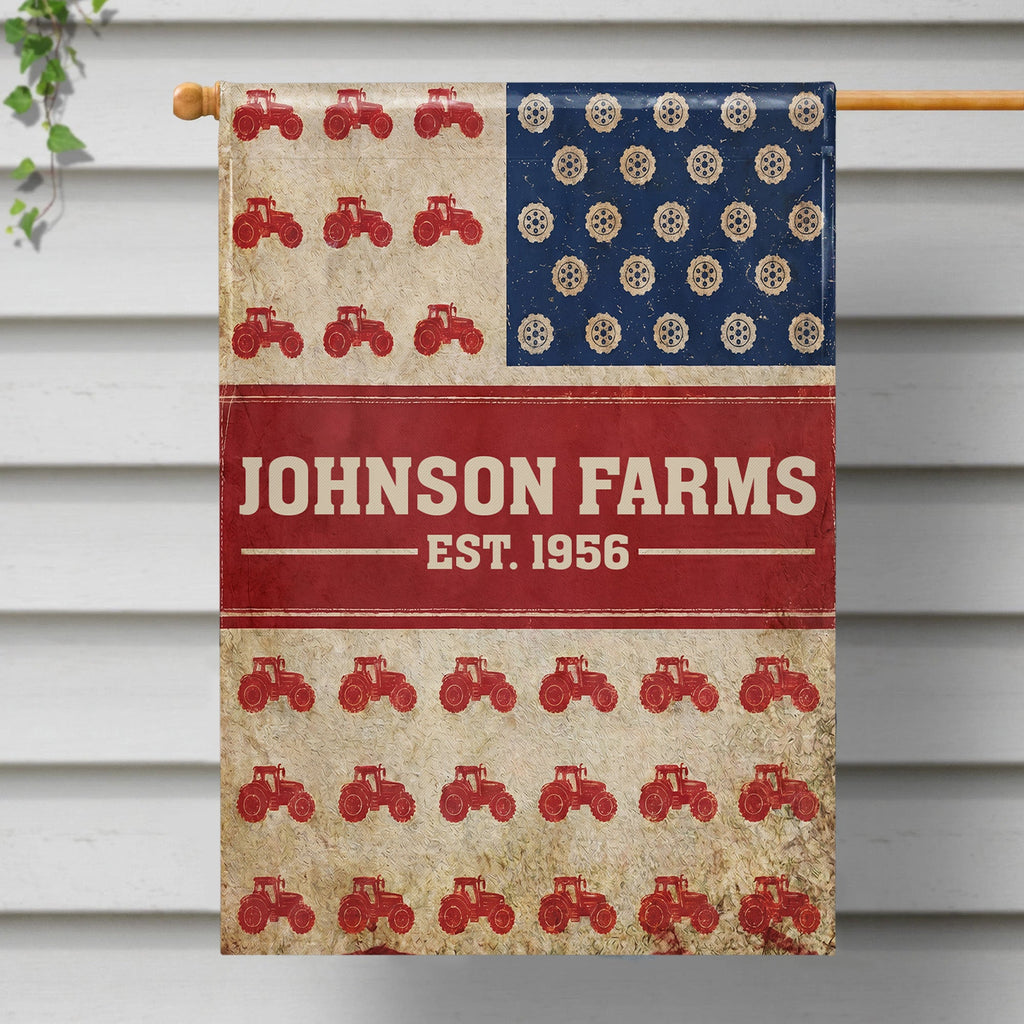 Personalized Double-Sided Garden Flag Custom Name for Farm Lovers Garden Flag GradoCreations