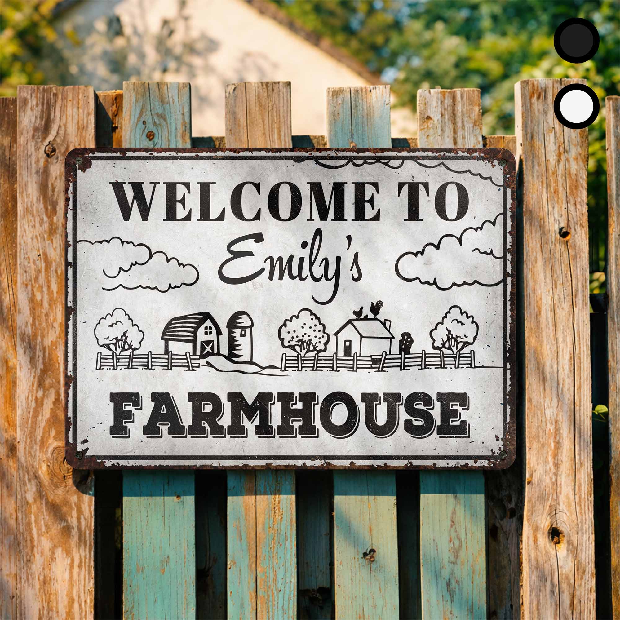 Personalized Metal Sign Custom Farmhouse Decor for Family Metal Sign GradoCreations