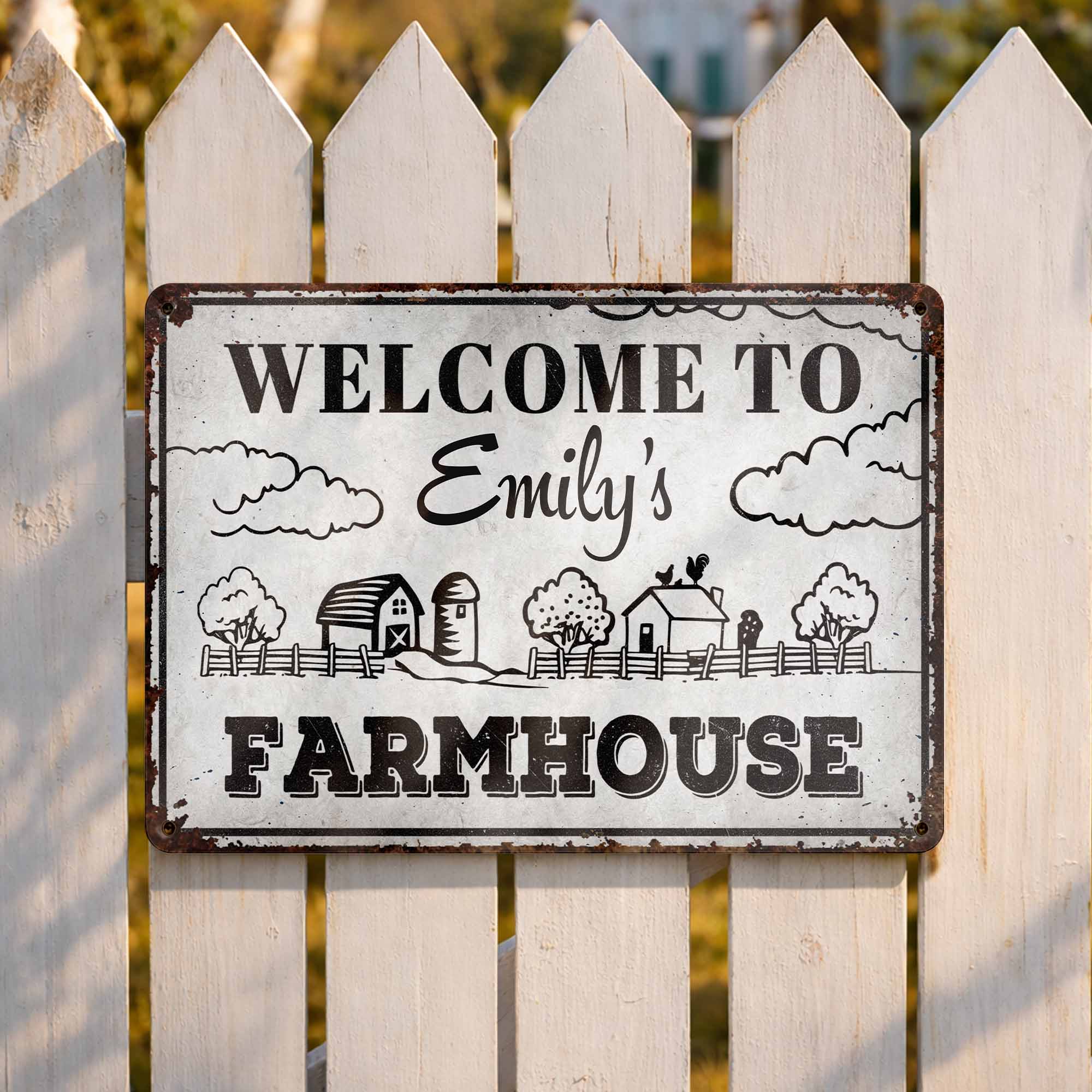 Personalized Metal Sign Custom Farmhouse Decor for Family Metal Sign GradoCreations