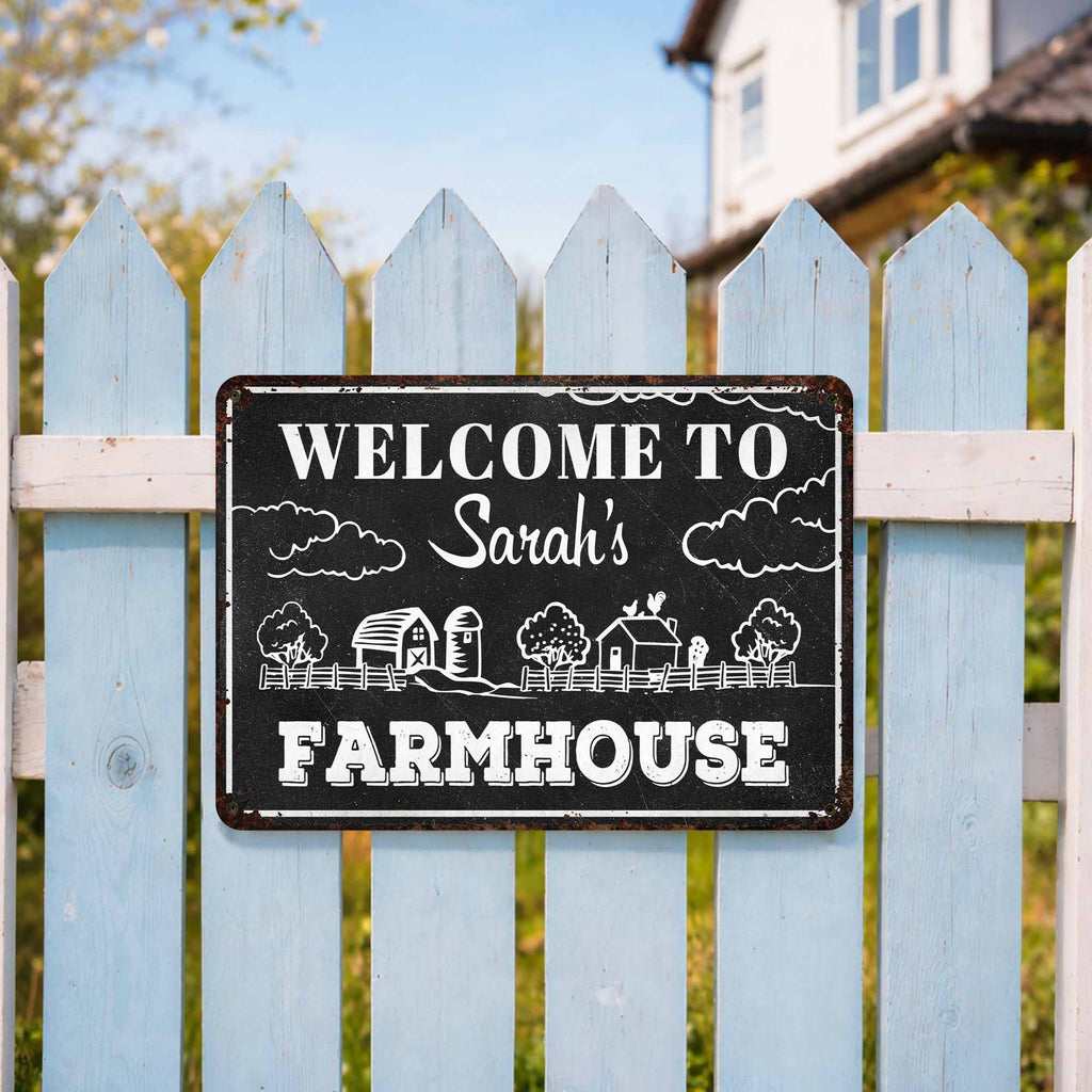Personalized Metal Sign Custom Farmhouse Decor for Family Metal Sign GradoCreations