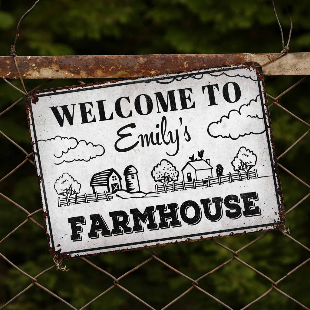 Personalized Metal Sign Custom Farmhouse Decor for Family Metal Sign GradoCreations