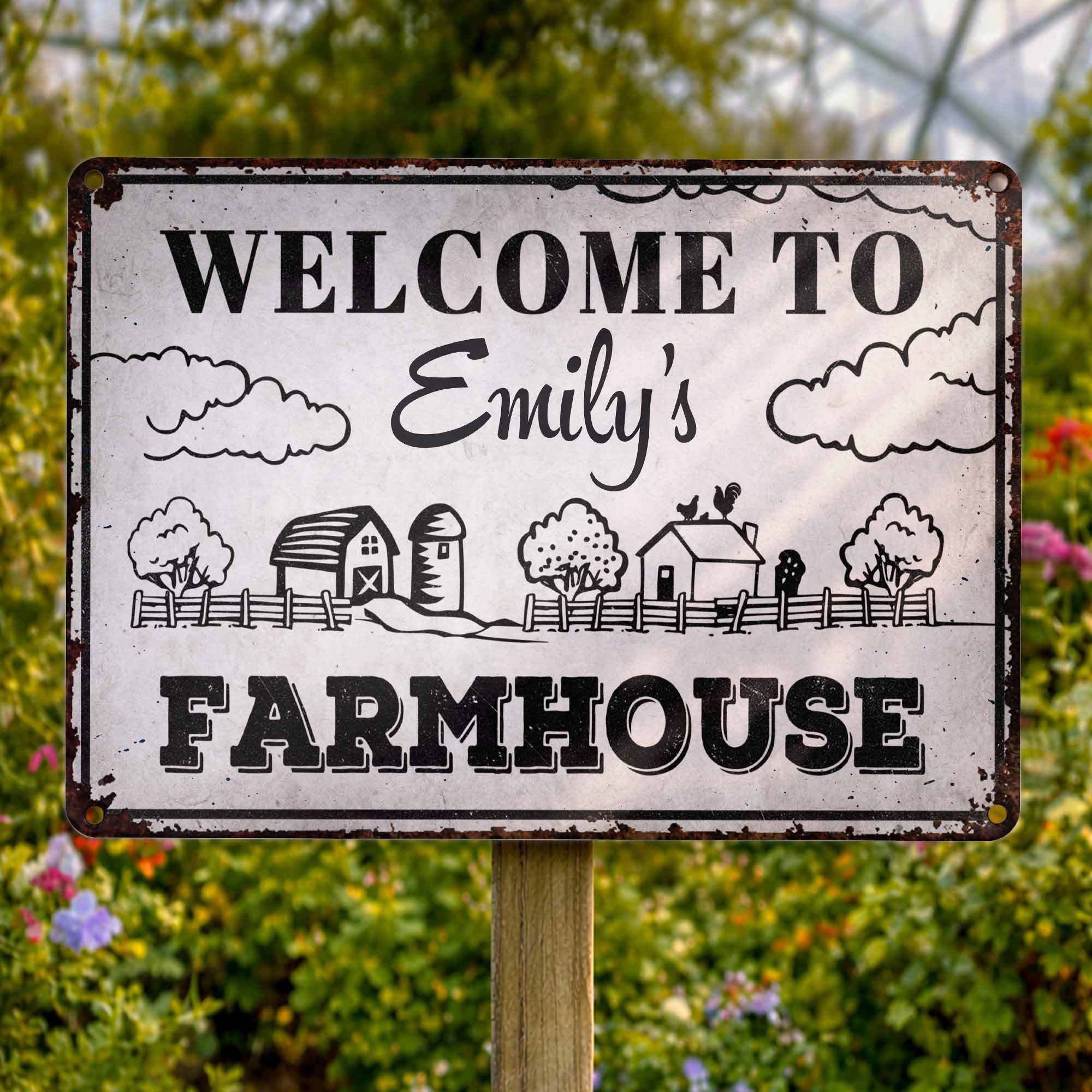 Personalized Metal Sign Custom Farmhouse Decor for Family Metal Sign GradoCreations