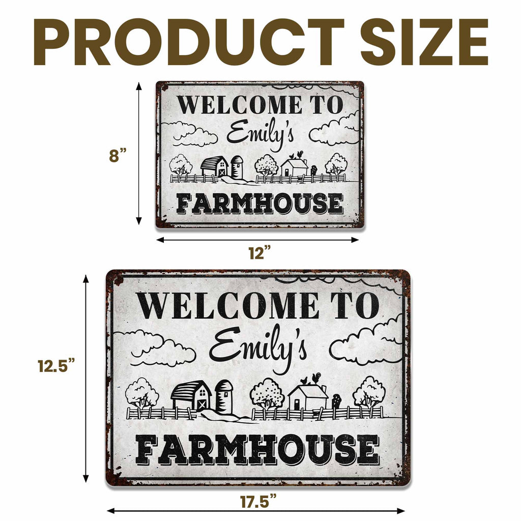 Personalized Metal Sign Custom Farmhouse Decor for Family Metal Sign GradoCreations