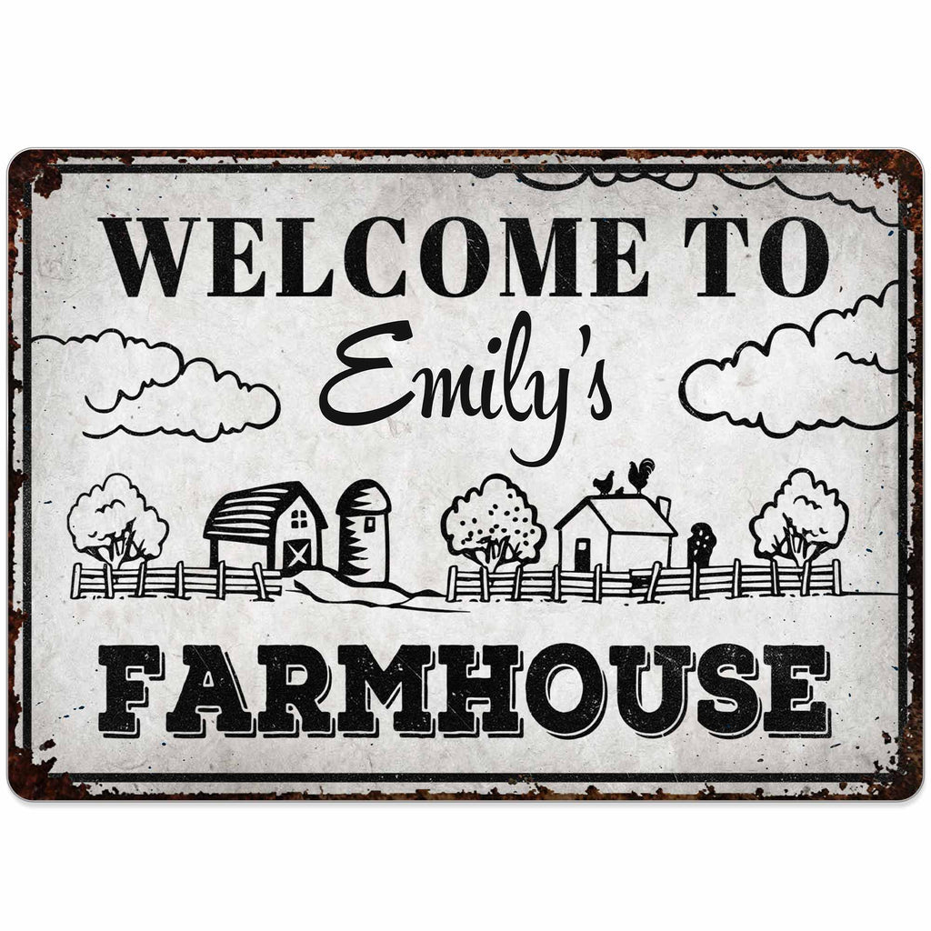 Personalized Metal Sign Custom Farmhouse Decor for Family Metal Sign GradoCreations