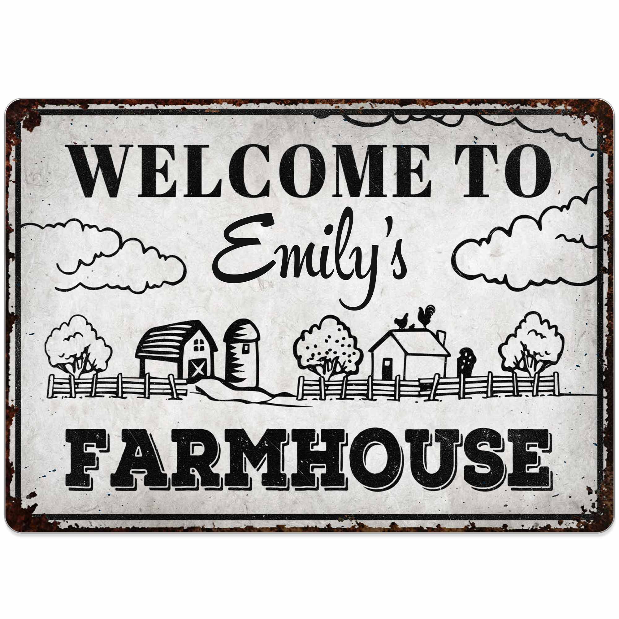 Personalized Metal Sign Custom Farmhouse Decor for Family Metal Sign GradoCreations