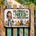 Personalized Funny Metal Sign Custom Farm Gift for Chicken Lovers Metal Sign GradoCreations