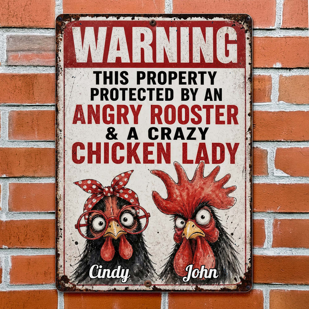 Personalized Metal Farm Sign Unique Gift for Chicken Lovers Metal Sign GradoCreations